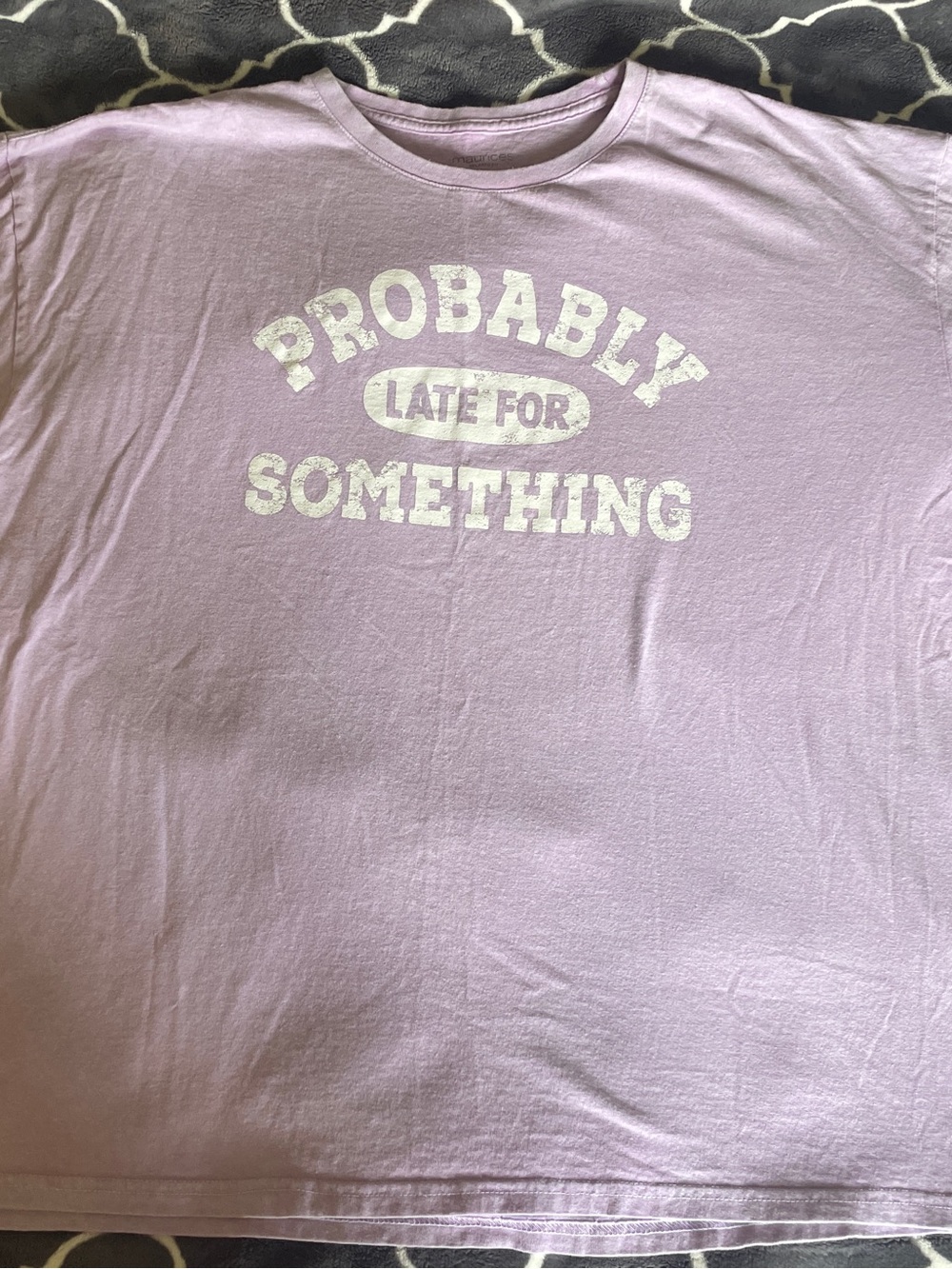 Maurices Lavender Graphic Tee "Probably Late For Something" XXL